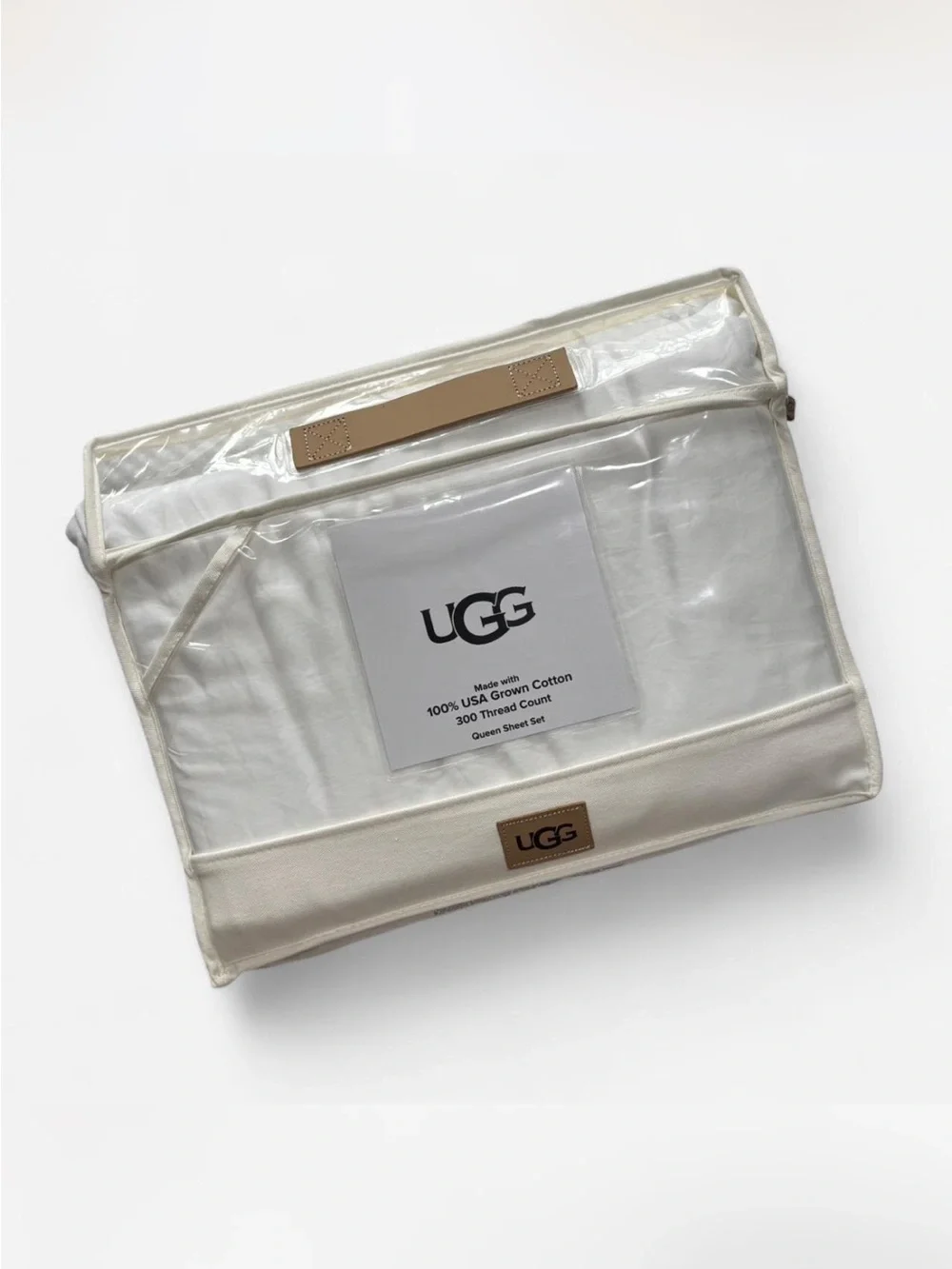UGG Iona 100% Cotton Sheets White (Queen) New